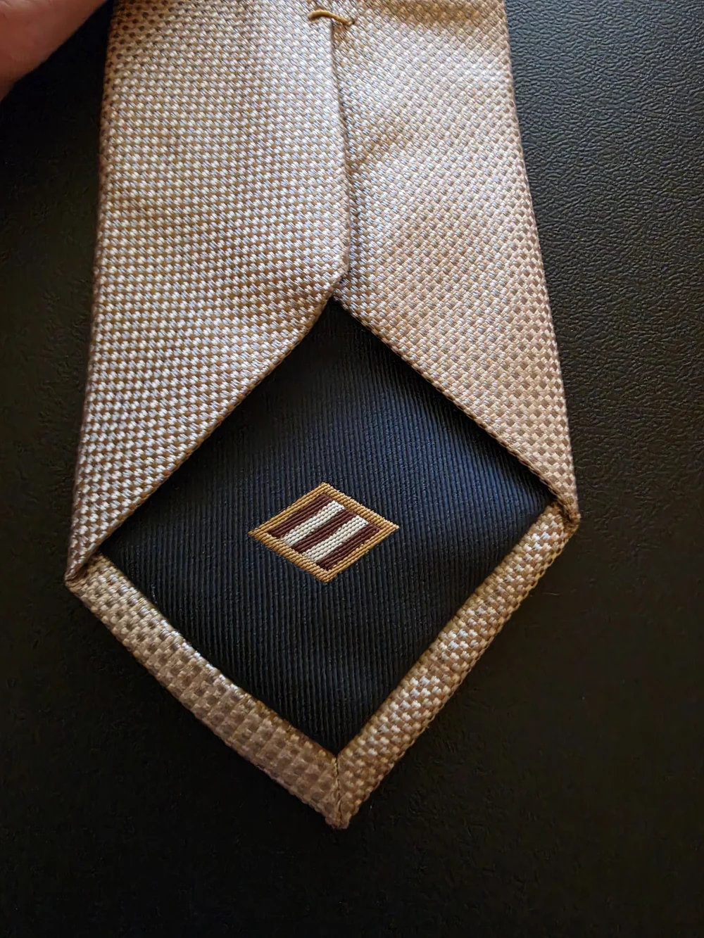 Joseph Abboud Men's Beige Textured Tie